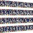 gisgfim 12 Pieces Alphabet Bulletin Board Strips Set Outer Space Alphabet Line ABC Alphabet Banner & Number Border Space Posters for Preschool Kindergarten Classroom Bedroom Playroom (Outer Space)