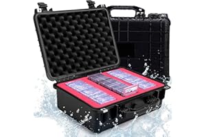PRIMICA Trading Card Storage Box - Water Resistant Graded Card Slab Case for Sports Cards - PSA, TCG, CSG, BGS, SGC Slabs, Toploaders, and Loose Collectibles - Rugged & Lockable Holder and Collection Box