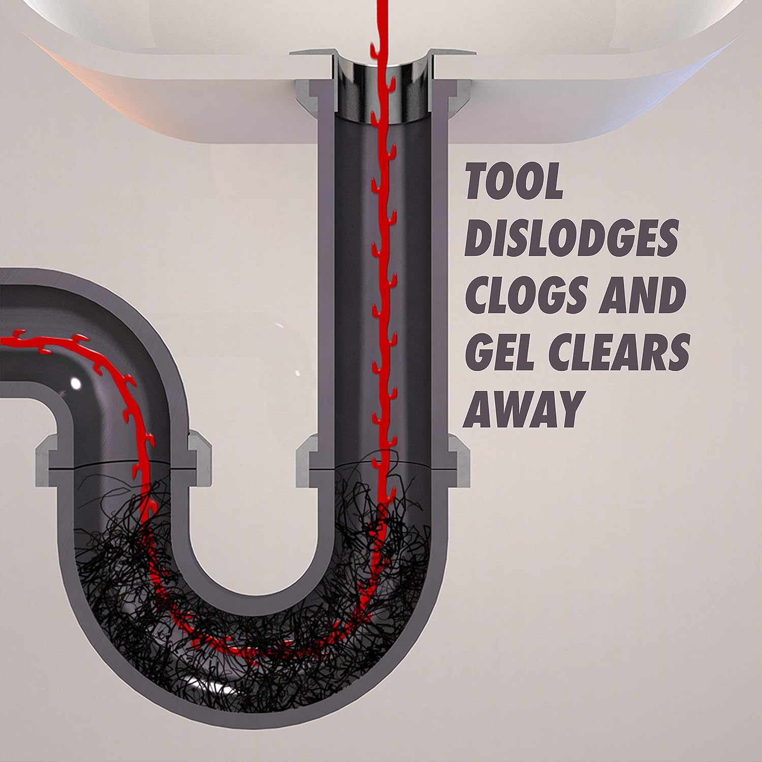 Drano Gel Drain Clog Remover and Cleaner 16oz and Snake Plus Tool 16 inches, Unclogs tough blockages, Commercial Line: Health & Personal Care