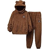 Ltvoo Boys 2 Piece Outfits Sweatsuit Long Sleeve Hooded Pullover Hoodie Sweatshirt and Sweatpant Kids Clothing Sets for 8-12Y