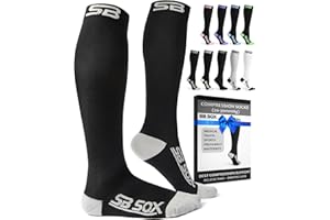 SB SOX Compression Socks for Men & Women (20-30 mmHg) - Best Support Stockings for Travel, Medical, and Sports - Perfect for Everyday Wear