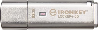 Kingston IronKey Locker+ 50 USB Flash Drive 32GB XTS-AES Encrypted Data