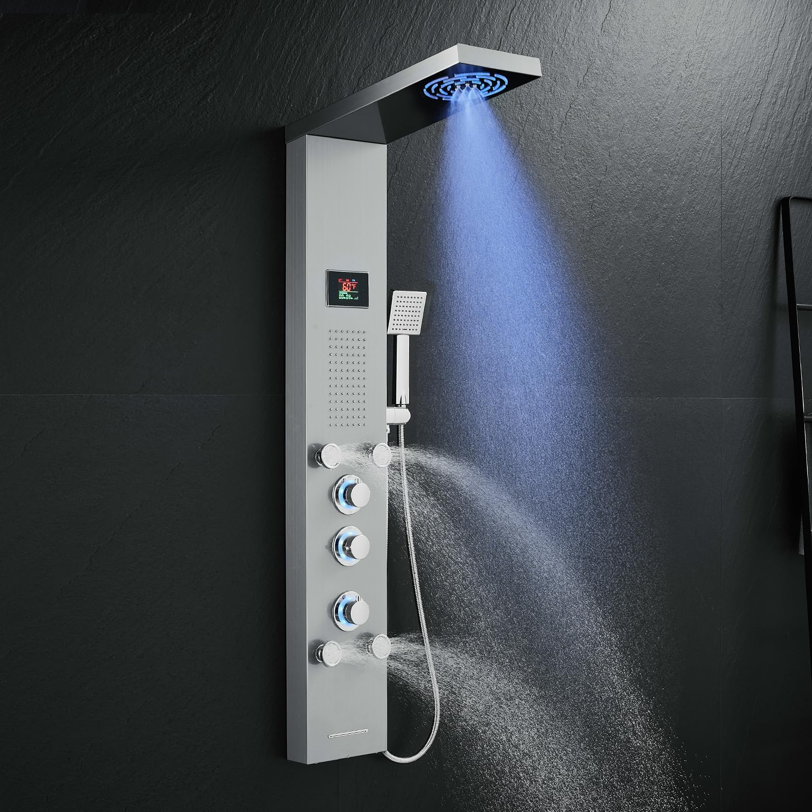 ROVOGO No Battery Needed Shower Panel System with