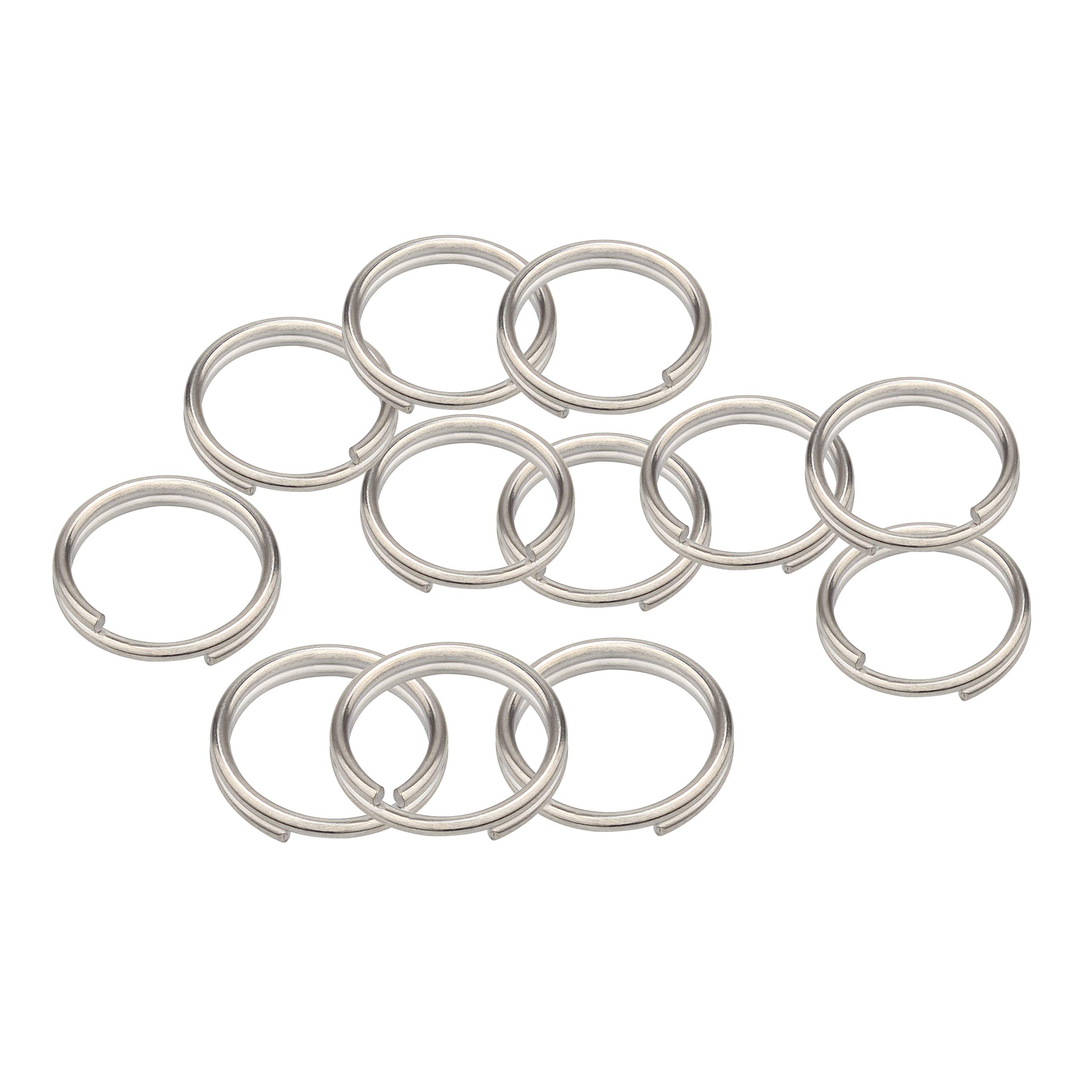 Wisdompro Split Ring, 12 Pack of Small Titanium Alloy Key Chain Rings for Home Car Office Keys Attachment (Diameter-10mm)