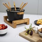 Princess Fondue Set Pure Black Bamboo 1.5 L 800 W 8 forks view 6