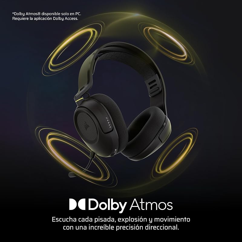 HS35 v3 Headset Gaming sem fios – Preto