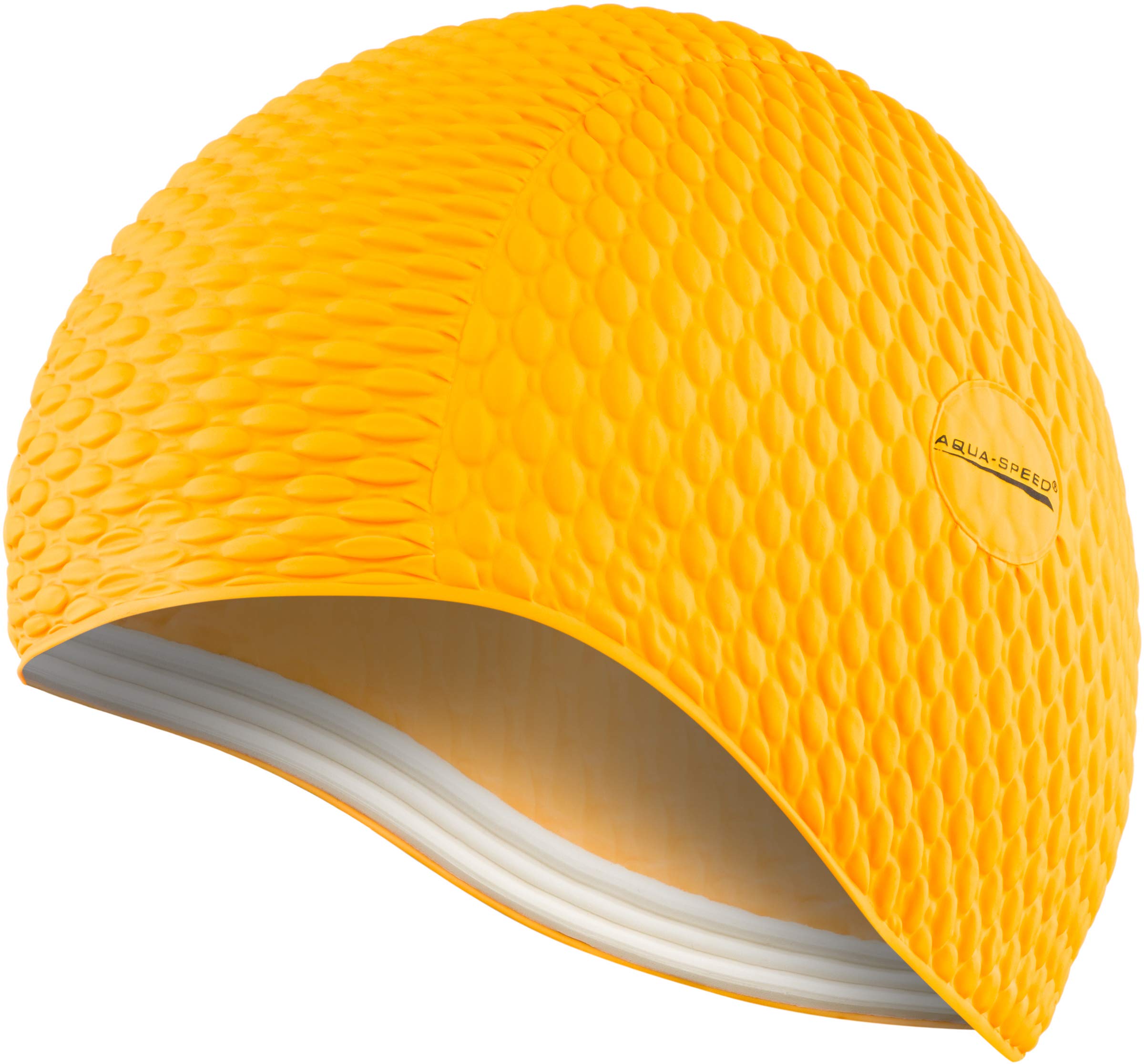 Aqua Speed swim cap | bathing cap | sports | training | swimming | long hair | latex | Bombastic Tic-Tac | Bombastic/orange /75 — image 1