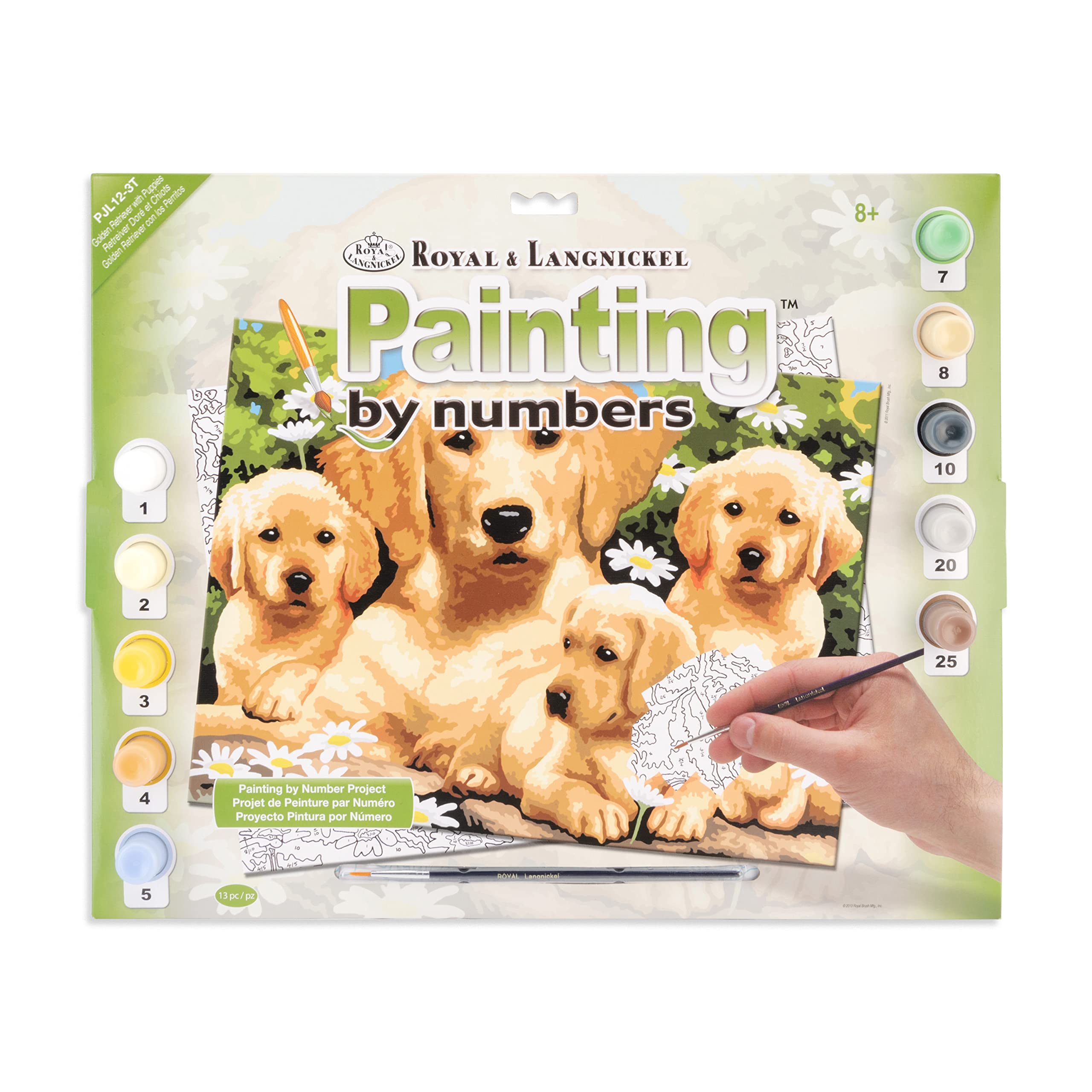 Royal & Langnickel PJL12 Golden Retriever with Puppies Painting by Numbers Kit