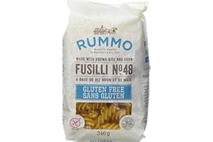 Rummo, Gluten Free Fusilli No. 48, Authentic Italian Pasta Made with Brown Rice and Corn, 340g (Pack of 1)