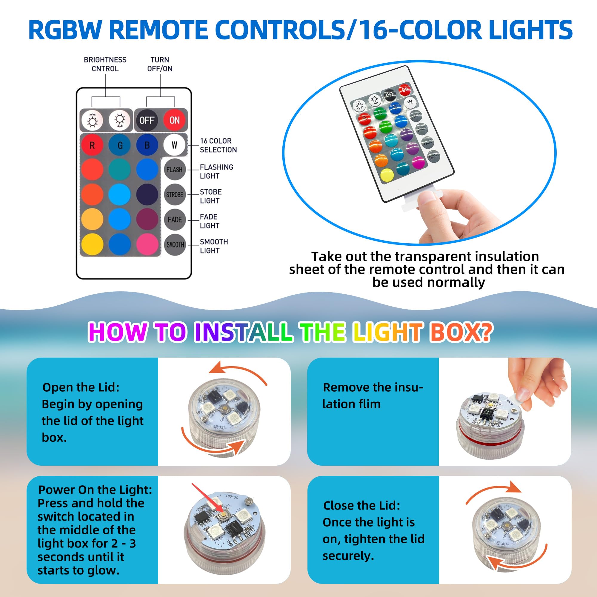 4 Pack LED Light Up Beach Ball 16