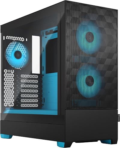 Fractal Design Pop Air RGB Cyan Core ATX Mid Tower Case 3x120mm Fans TG