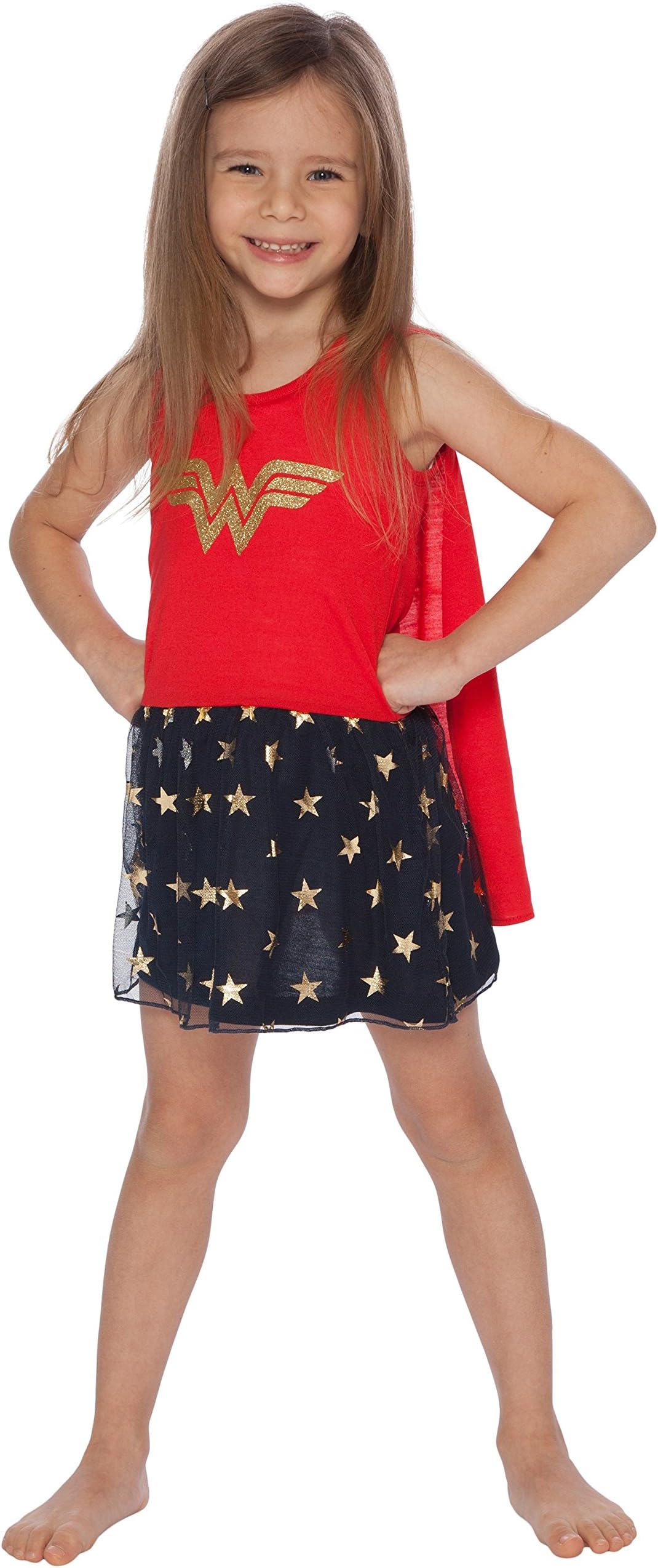 Wonder WomanGirls Tank Nightgown with Cape