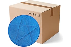 DIRECT MOP SALES, INC. All-Star Microfiber Carpet Bonnets | 17" Blue - 6 Pack