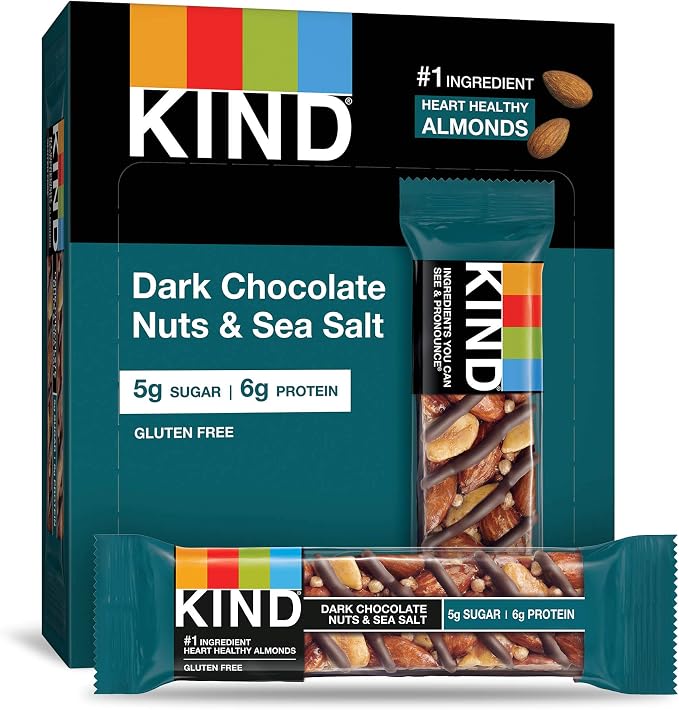 Kind nuts&spices bars Dark chocolate nuts&sea salt - 12 ct (602652177514)