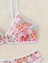 Fanuerg Women's Triangle Bikini Sets O Ring Linked