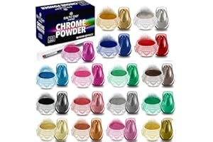 BALTIC DAY 16 Colors Chrome & Holographic Nail Powder Set – Metallic Mirror Effect Pigments for Nail Art, Gel Polish, Acrylic, Dip Nails – Shimmer Powders for Resin Epoxy, Jewelry Making, Crafts & DIY Decoration