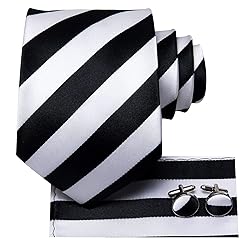 Hi-Tie Silk Ties for Men Plaid Paisley Striped
