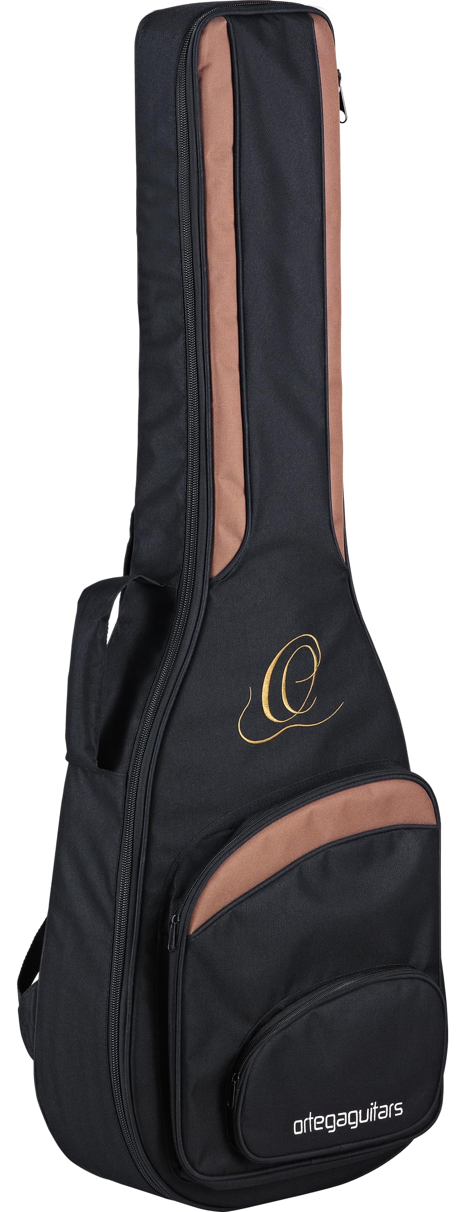 Ortega Guitars Pro Series Bag - 1/2 Classical Guitar Bag - Height 88.27 cm - Width 32.7 cm - Wide Neck Brace - Shoulder Straps - Nylon, Black (ONB12)