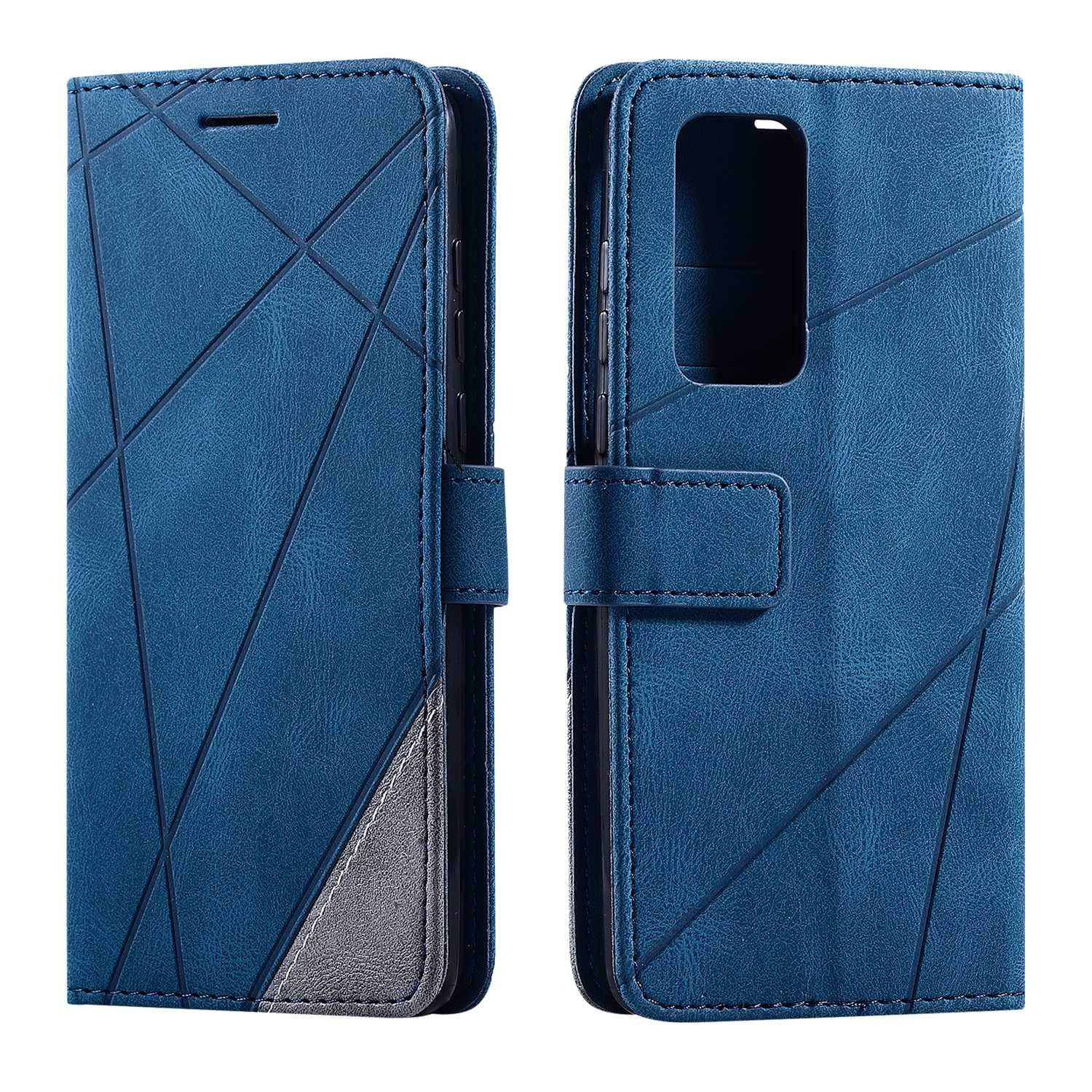 SONWO Case for Huawei P40 Case, Premium Leather Flip Wallet Case Magnetic Closure Card Slots Kickstand Phone Case for Huawei P40, Blue