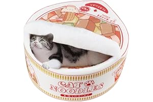 寵幸 Ramen Noodle Dog & Cat Bed,Keep Warm and Super Soft Creative Pet Nest for Indoor Cats,Removable Washable Cushion for Small Medium Large Dogs and Cats