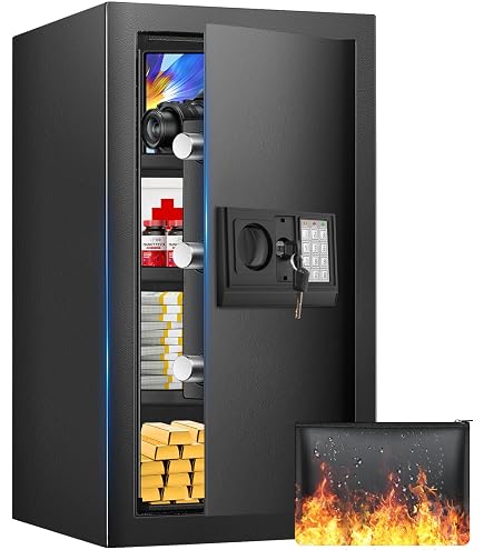 Double Container Safe Double Door Safe With Drop Slot ZenithZest 7.0 Cubic Foot Fireproof ...