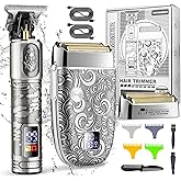 Suttik Foil Shavers for Men Electric Razor, Clippers and Trimmer for Men with LED Display, Waterproof