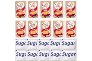 JSEVEN Coffee-Mate Original 3 Gram Single Serve Powdered Creamer Packet (Pack of 50) with Sugar (Pack of 50), Total 100 count