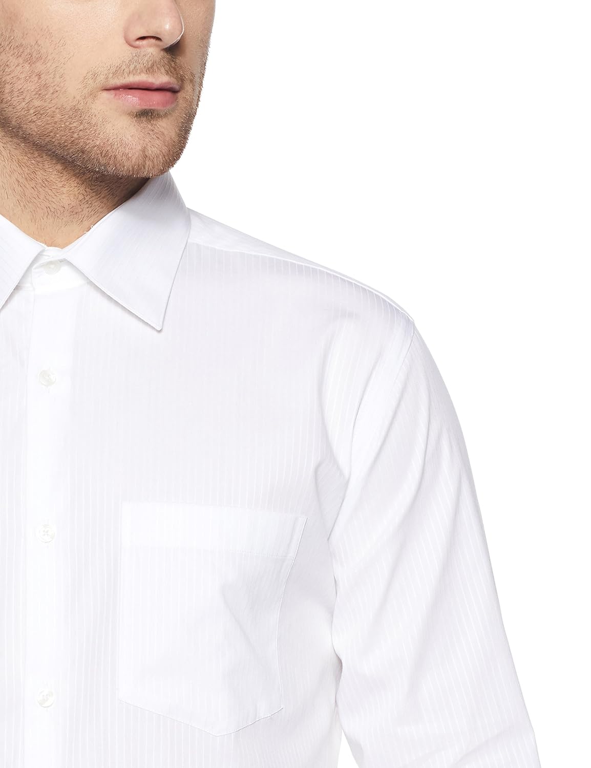 park avenue men's striped slim fit formal shirt