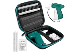 YEWLTVEP Mini Stitch Gun for Clothes, Fine Stitch Tag Gun for Clothing Quick Stitch Sewing Gun Quick Clothing Fixer Gun Quilting Hemming Stitch Tagging Gun Kit with 6 Needle, 2500 White & 2500 Black Fasteners