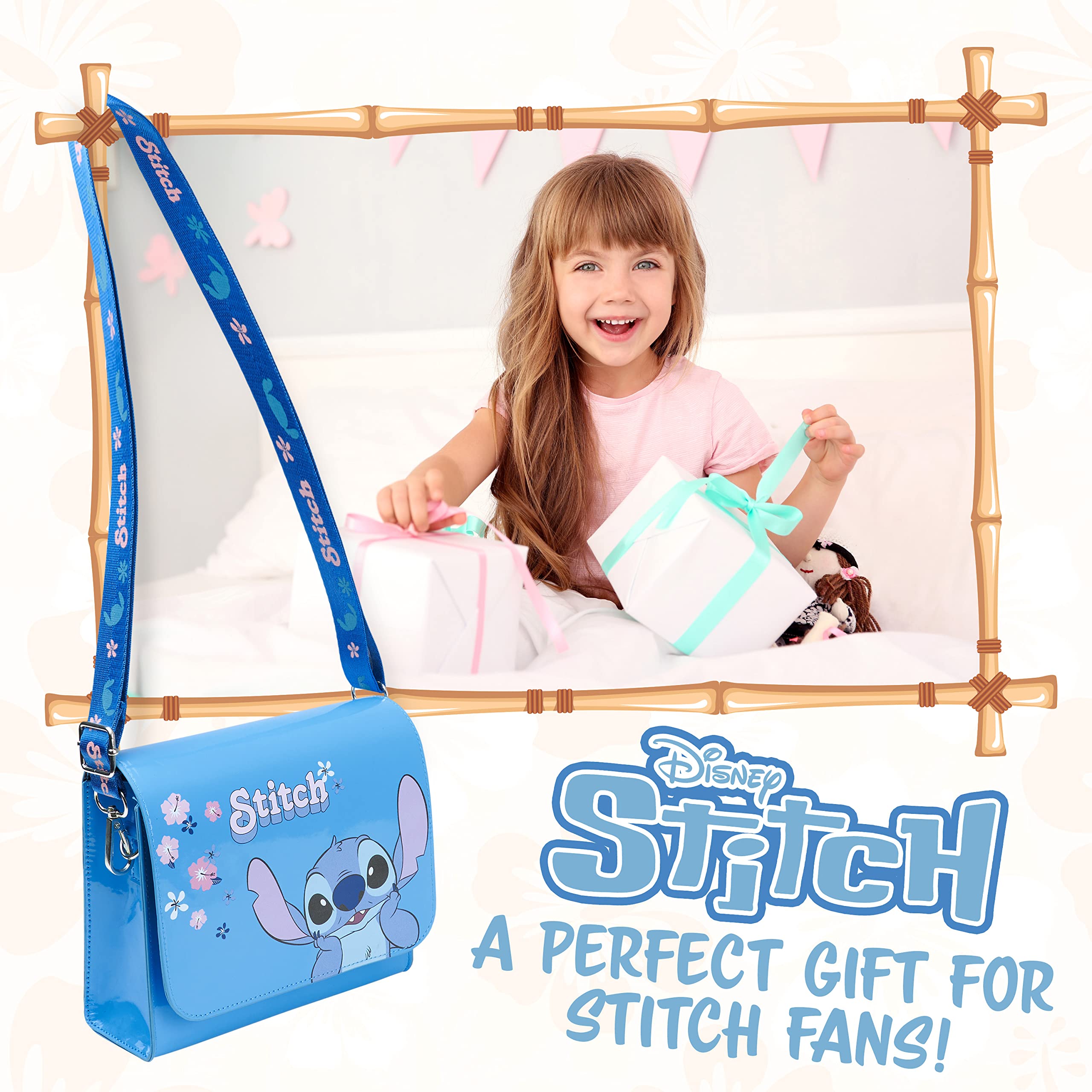 Disney Stitch Shoulder Bag for Women and Teen Handbag Adjustable Strap Cross Body Bag Travel Holiday Fashion Accessories Bags
