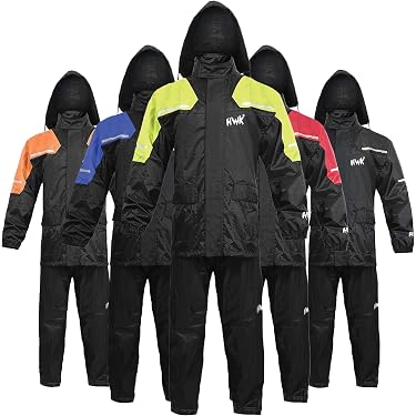 Ensemble Veste + Pantalon De Moto Homme - Imperméable, Réfléchissant - Blouson Protection Coupe-vent - Taille B/L - 5