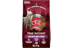 Purina ONE True Instinct High Protein Dry Dog Food, Beef & Bison - 12.4 kg Bag