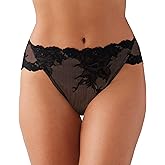 Wacoal womens Vivid Attraction Lace Mesh Back Full Coverage Hi-cut Brief Panty, 841384