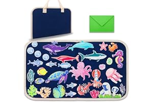 Craftstory Ocean Animals Travel Felt Board for Toddlers Preschool Learning Activities 32 Pieces Sea Sensory Board Toys for Classroom Arts and Crafts
