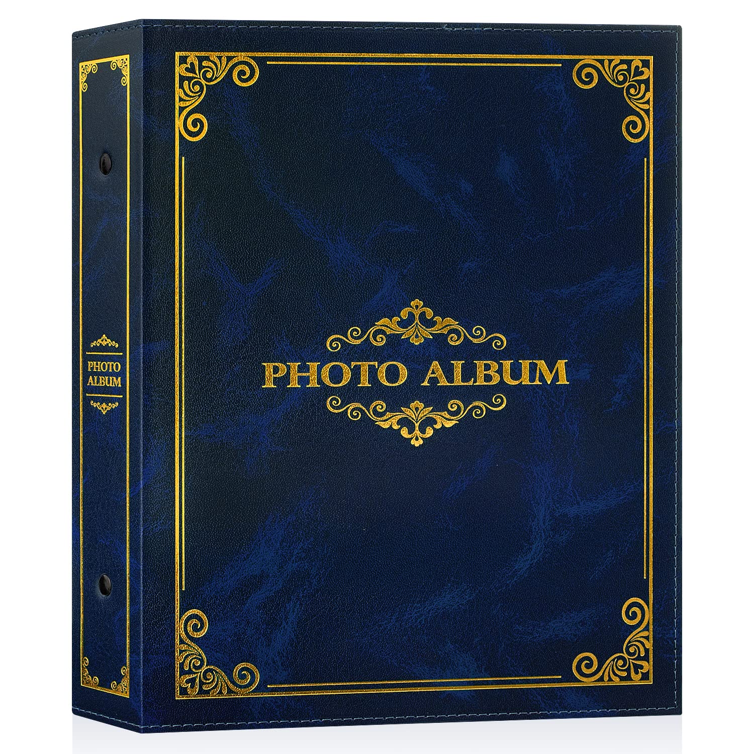 Lanpn Photo Album 6x4 Slip in, Traditional Classic 400 Pockets Photo Albums Holds Portrait Only 10x15cm Picture Blue