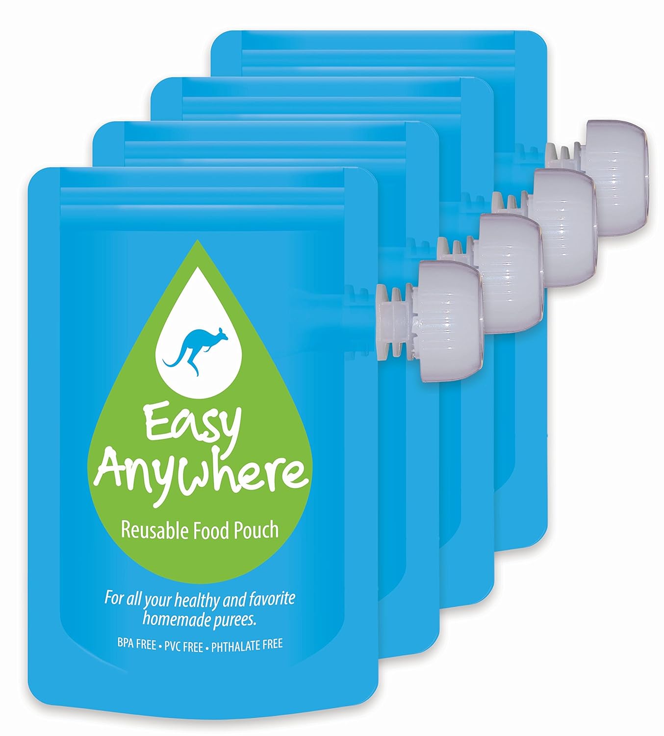 Reusable Baby Food pouch (4pack) Perfect for Homemade Baby Food