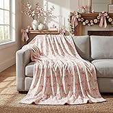 Horaldaily Bow Flannel Blanket Throw, Pink Bow Soft Fuzzy Plush Cozy Fleece Blankets for Couch Sofa Bed Lounging, Ideal Gifts for Women Mom Teacher Nurse Coworkers, 50x60