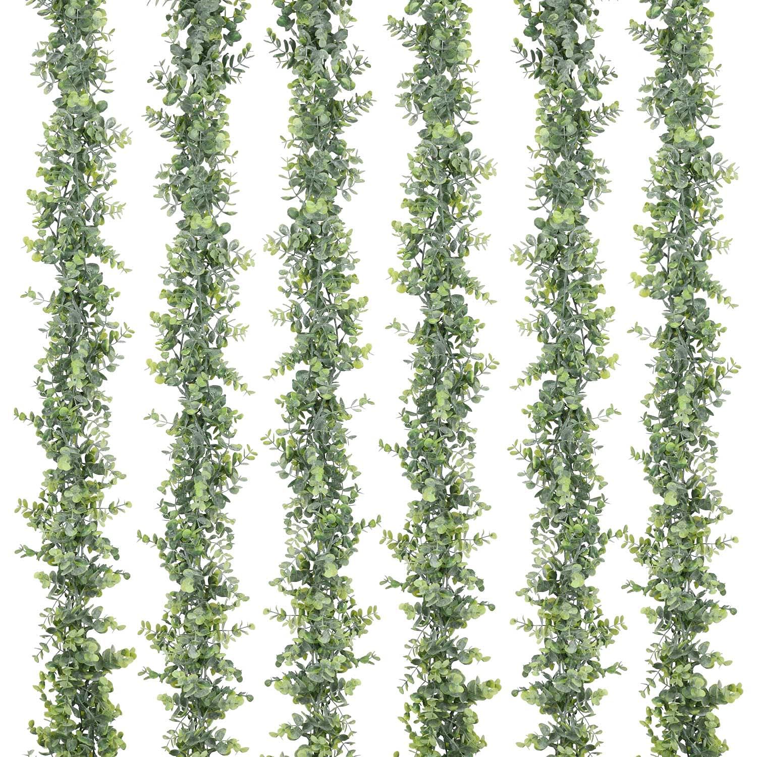 Photo 1 of Lvydec 6 Pack Artificial Eucalyptus Garland, Fake Eucalyptus Greenery Garland Wedding Backdrop Arch Wall Decor, 6 Feet/Strand Fake Hanging Plant for Table Festival Party Decoration
