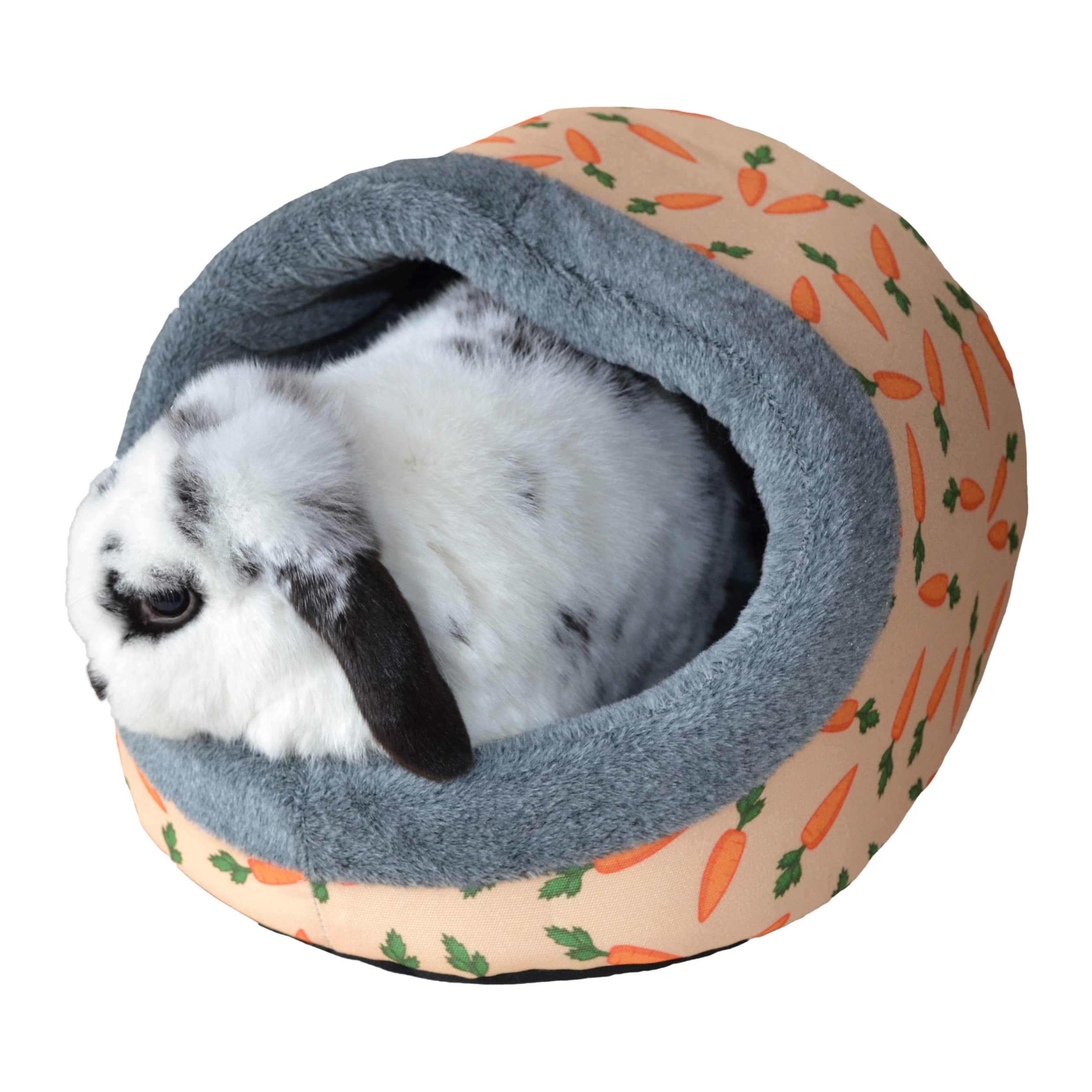 Rosewood Carrot Plush Hooded Bed For Small Animals