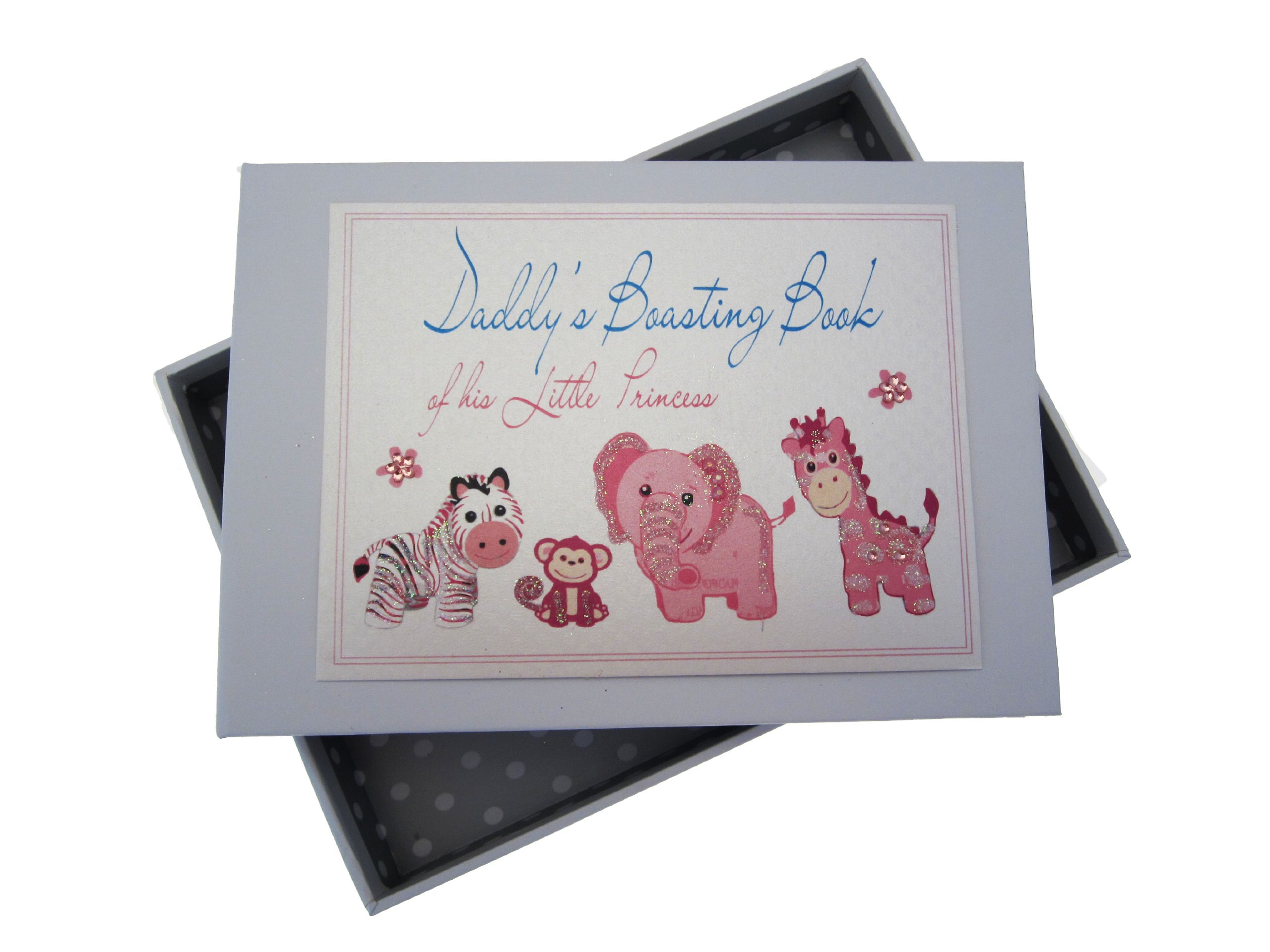 White Cotton Cards Daddy's Boasting Book Photo Album (Tiny,Pink)