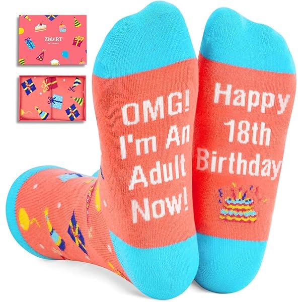 Zmart Teen Preteen Girl Birthday Gifts - 12-14 & 16 18 Year Old Boy Birthday Socks