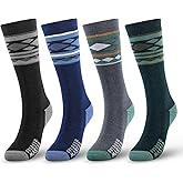 OutdoorMaster Merino Wool Ski Socks for Men & Women, Unisex Thermal Winter Warm Snowboarding Socks for Cold Weather