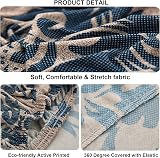 Teynewer 1-Piece Fit Stretch Sofa Cover Provence Print 1 Seater view 4