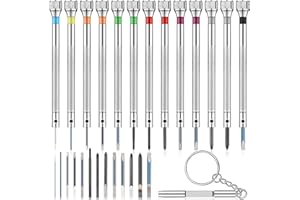CHUMIA 13 Pieces Jewelers Screwdriver Set Micro Precision Watchmaker Screwdriver Set 0.6-2.0 mm with 13 Extra Replace Blades for Watch Repair Jewelry Eyeglasses Electronics