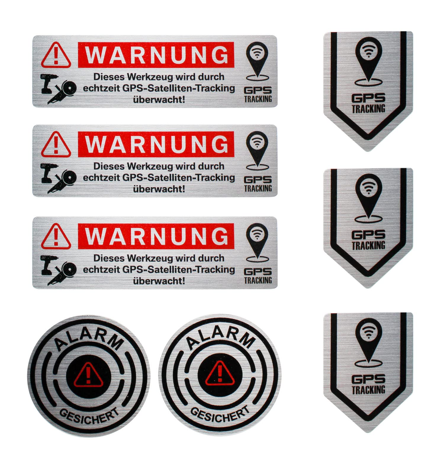 BIKE-label Alarm Elegant Sticker for Tool Mobile Phone Laptop Anti Theft GPS Sticker Pack of 8 X900271VA