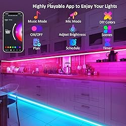 maylit 8 PCS 3.3FT Smart RGB Under Cabinet Lights