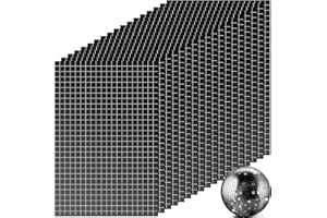 ROMOOA Self-Adhesive Disco Mirror Tiles Mosaic Tiles for DIY Craft Projects, 5 x 5 mm(Black,10800 Pieces)