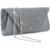 Dasein Women Evening Bags Wedding Purses Handbags Party Clutches Cocktail Prom Formal Clutch with Glitter Rhinestones