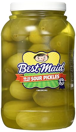 Amazon Com Best Maid Sour Pickles 1 Gal 18 22 Count Grocery Gourmet Food