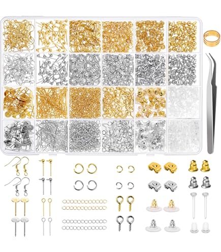 thumbnail image 2 of 2320Pcs Earring Making Kit With Findings - Jewelry Making Supplies With Storage Box 2 of 10